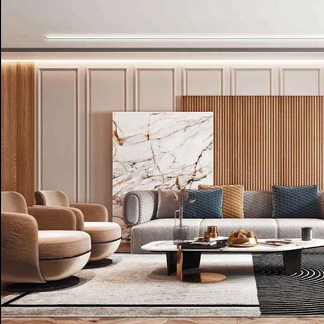 New Style Easy Install Indoor Decoration WPC 3D Wall Cladding Wall Panel