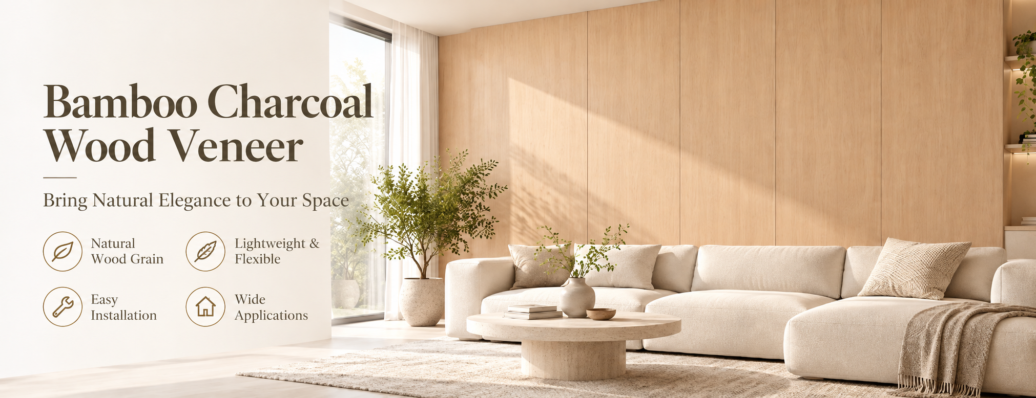 Bamboo Charcoal Wood Veneer Design Ideas