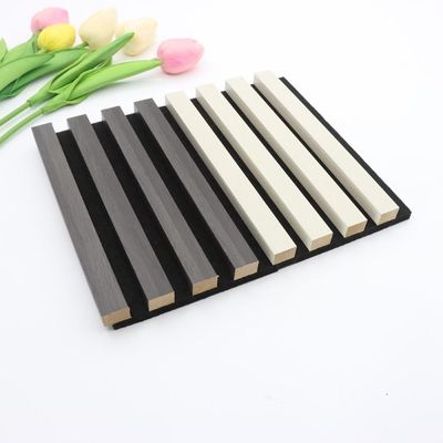Wood Veneer Luxury Acoustic Panels Fabric Wooden Grooved Fluted