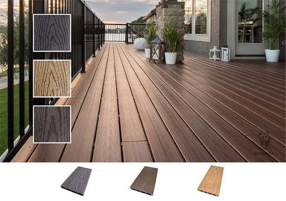 Wood Floor 3D Embossing Texture WPC Decking Composite Deck Floor Waterproof
