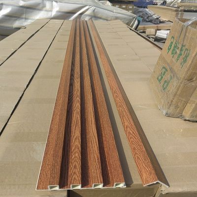 Wooden Grain PVC WPC Wall Panel Fluted Wall Panels WPC 3D Wall Panel