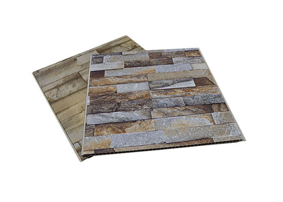 Laminated 400x9mm 600x9mm PVC Wall Panels For Interior Wall Decoration