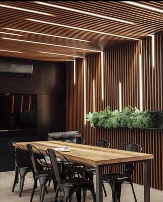 Wooden Grain PVC WPC Wall Panel Fluted Wall Panels WPC 3D Wall Panel