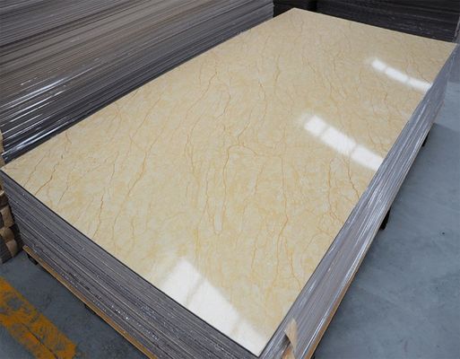 Marble Alternative Interior Decorative PVC UV Marble Sheet 1220x2800x3mm