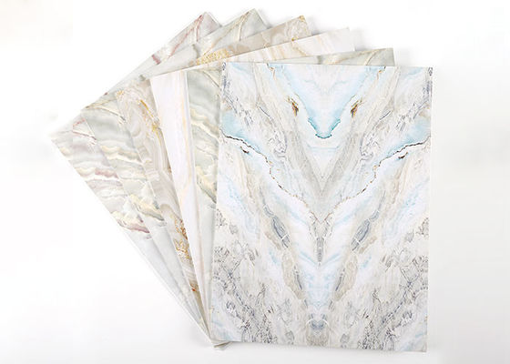 Luxury High Glossy 1220x2440mm 3mm PVC Marble Sheet Interior Wall Decoration
