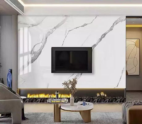 Luxury High Glossy 1220x2440mm 3mm PVC Marble Sheet Interior Wall Decoration