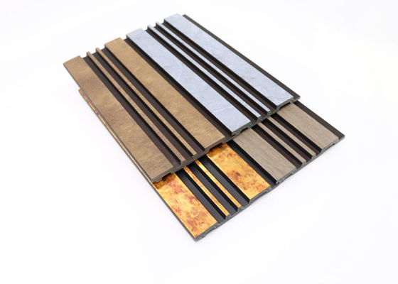 WaterProof Soundproof Fluted PS Wall Panels Easy Installation Wood Plastic Composite