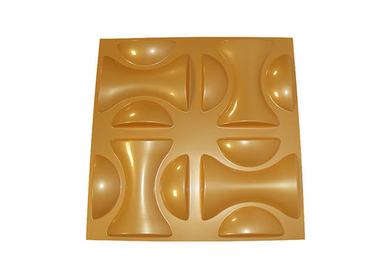 500x500mm Decorative 3D Wall Panels PVC Home Diamond Gold Wall Panel