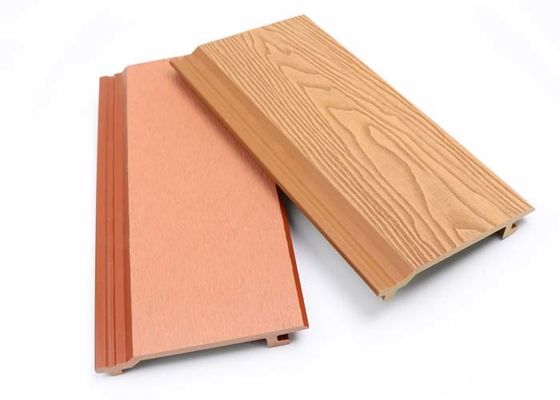 Wood Plastic Composite Exterior WPC Wall Panel 28mm Co Extrusion Outdoor Decoration