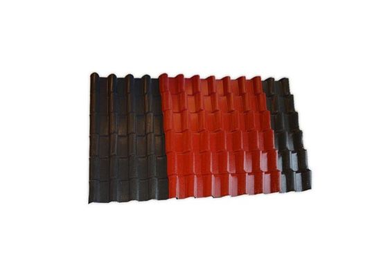 Synthetic Resin U Shape Solar Ceramic Roof Tiles Colorful Coating