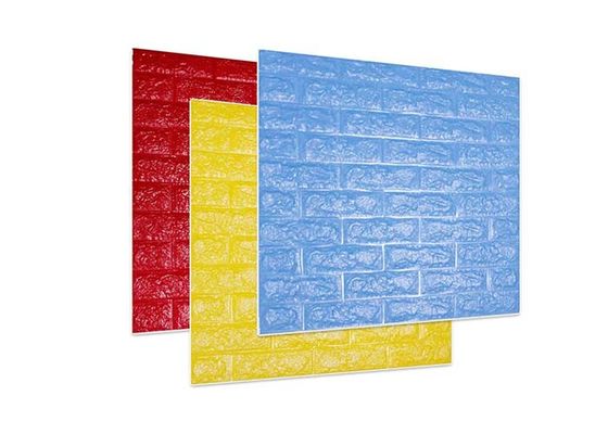 Strong Stickiness 3D Vinyl Brick Foam Wallpaper For Wall Decoration