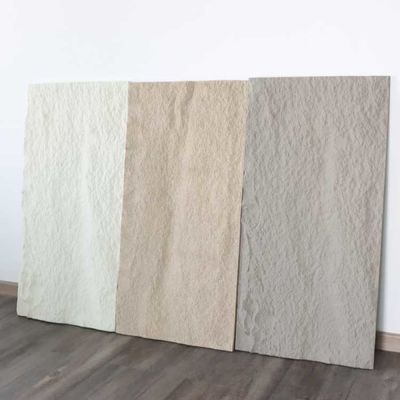 Faux Pu Stone Wall Panel Mushroom Fireproof 3mm 1220 * 2440mm