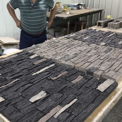 Quick Installation PU Faux Stone Wall Panel Mushroom Stone Polyurethane 1200 * 600mm