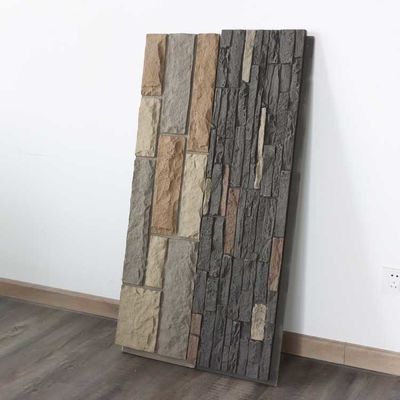 Polyurethane PU Stone Panel Wall Faux Lightweight 120 * 60cm