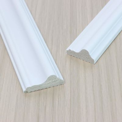 PVC PS Decorative Skirting Board White Flooring Wood Design Wall Baseboard 2.8m