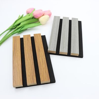 PET WPC Acoustic Wall Panels Board With Flame Retardant Insulation