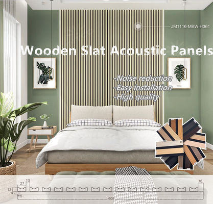 12mm Thickness Acoustic Board Panel Wood Slat Wall Panel For Home Decoration