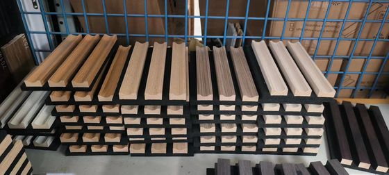Acoustic Wpc Wall Panel Wood Slat Panel For Home Decoration