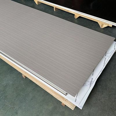 Bamboo Charcoal Wood Veneer Wall Panel UV Coating WPC Metal Board