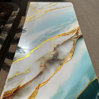 1220*2440mm 3D Digital Printed Uv Marble Sheet Uv Boards For TV Wall Decoration Board