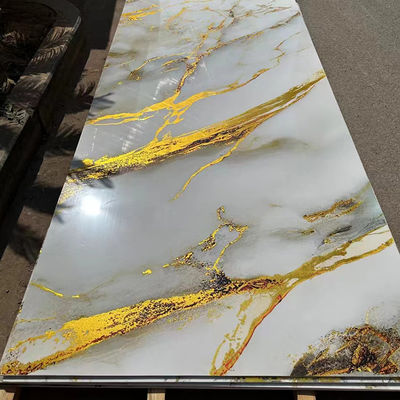 1220*2440mm 3D Digital Printed Uv Marble Sheet Uv Boards For TV Wall Decoration Board