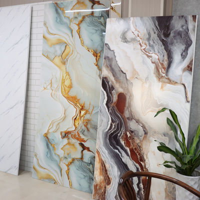 Marble Eco-Friendly Plastic Bathroom Panels For Interior Walls Villa Apartment Waterproof Bathroom