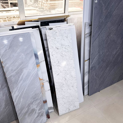 Modern 3D Pattern Fireproof PVC Shower Wall Panel Luxury Bathroom Renovation Material