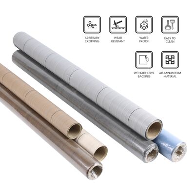 Premium Self-Adhesive Vinyl Flooring Sticker With Realistic Wood Or Tile Patterns For Quick Easy Home Decor Upgrade