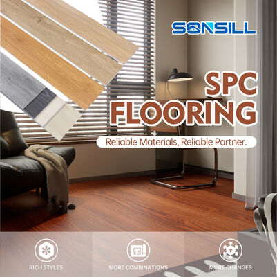 Formaldehyde E0 SPC Flooring PVC With Limestone Raw Material Superior Durability Flooring Solution for Commercial and Residential Applications