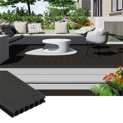 Custom Texture Outdoor WPC Decking | Waterproof Solid Composite Wood Plastic Flooring for Modern Spaces