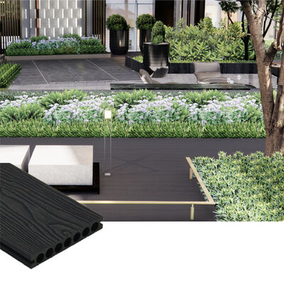 Modern Waterproof Outdoor WPC Flooring | Solid Wood Plastic Composite Decking with Customizable Texture