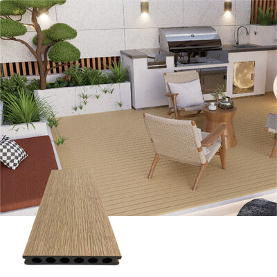 Durable Outdoor WPC Decking | Hollow Structure Waterproof Composite Flooring for Garden & Landscape Use