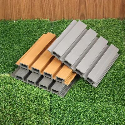 3d Hollow Grooved Pvc Fluted Wpc Acoustic Wall Panels Cladding Outdoor Decoration