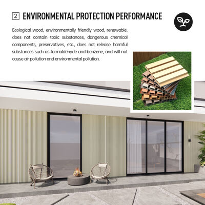 Best Selling Fireproof Wpc Wood Composite  219x26 Outdoor Wall Panel Cladding Co Extrusion Style