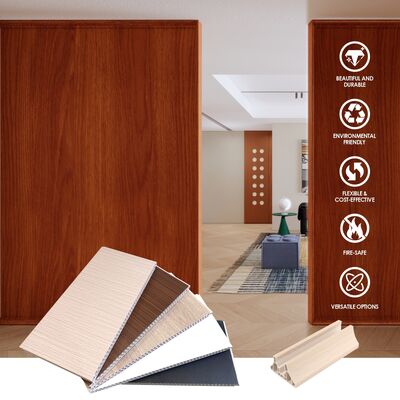 Lightweight Waterproof Fireproof PVC Wall Panel For Office Space Partition