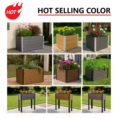 Elevated Raised Garden Bed With Metal Legs For Outdoor Vegetable Flower Herb Planting