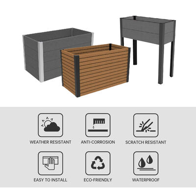 Durable Raised Garden Bed For Backyard Patio Outdoor Planting Garden Landscaping