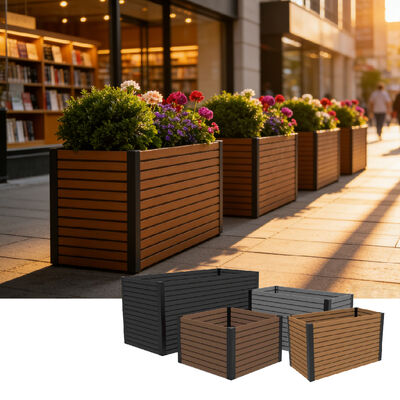 Modern Waterproof Fire Retardant Eco Friendly Raised Garden Bed Planter Box For Outdoor
