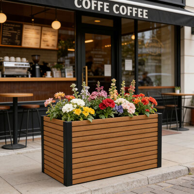 Modern Waterproof Fire Retardant Eco Friendly Raised Garden Bed Planter Box For Outdoor