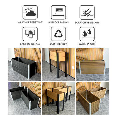 Modern Waterproof Fire Retardant Eco Friendly Raised Garden Bed Planter Box For Outdoor