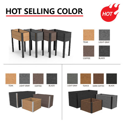 Modern Waterproof Fire Retardant Eco Friendly Raised Garden Bed Planter Box For Outdoor