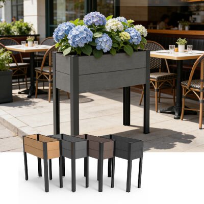 Elevated Raised Garden Bed Planter With Metal Legs For Outdoor Patio Backyard Vegetable Gardening
