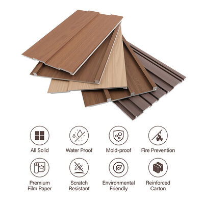 Waterproof WPC Wall Panel with Wood Grain for Quick Installation in Home and Office