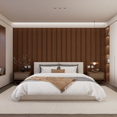 Waterproof Indoor WPC Wall Panel Easy Install Fluted Wall Cladding for Interior Decoration