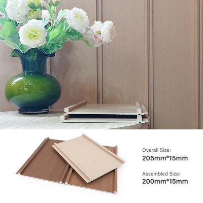 Modern Wood Grain Fluted Design WPC Wall Panel Waterproof Indoor Wall Cladding for Living Room and Bedroom
