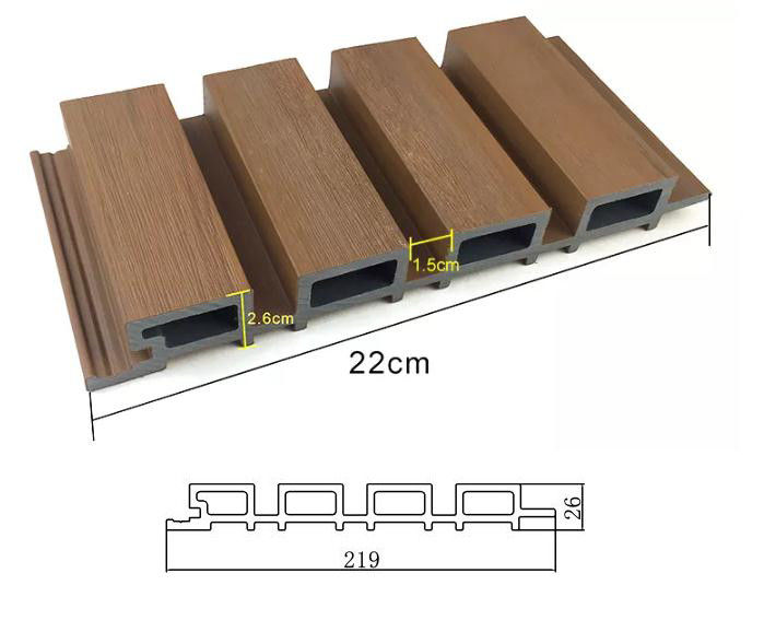 WPC Outdoor Composite Exterior Wall Panels PVC Wood Wall Panel Co Extruded