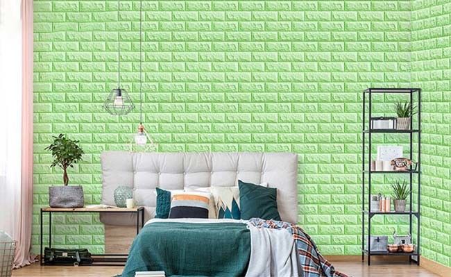 Strong Stickiness 3D Vinyl Brick Foam Wallpaper For Wall Decoration