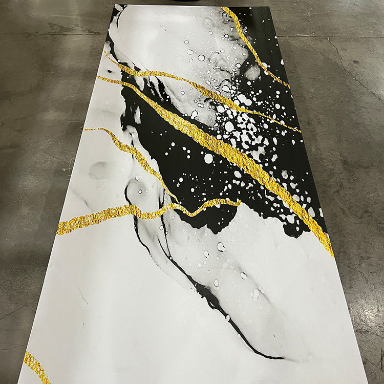 1220*2440mm 3D Digital Printed Uv Marble Sheet Uv Boards For TV Wall Decoration Board