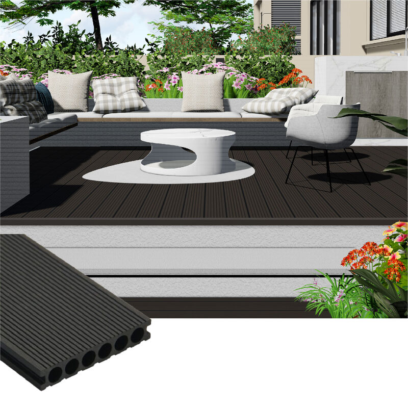 Outdoor WPC Decking Floor Waterproof Wood Plastic Composite for Poolside Terrace and Walkway Use