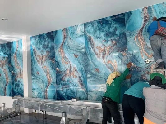 UV Coating PVC Marble Sheet Interior Decoration Wall Background Panel